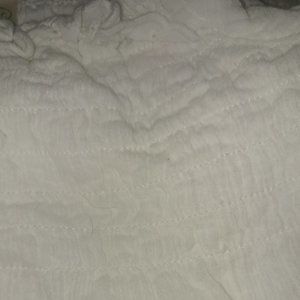 Girls White Gauze Summer Elastic Smocked Tank 2T